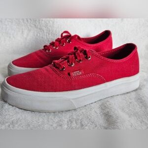 Vans Bold Red Canvas Shoes